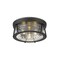 Z-Lite Cape Harbor 3 Light Flush Mount, Matte Black & Clear 491F3-MB - alternate 2